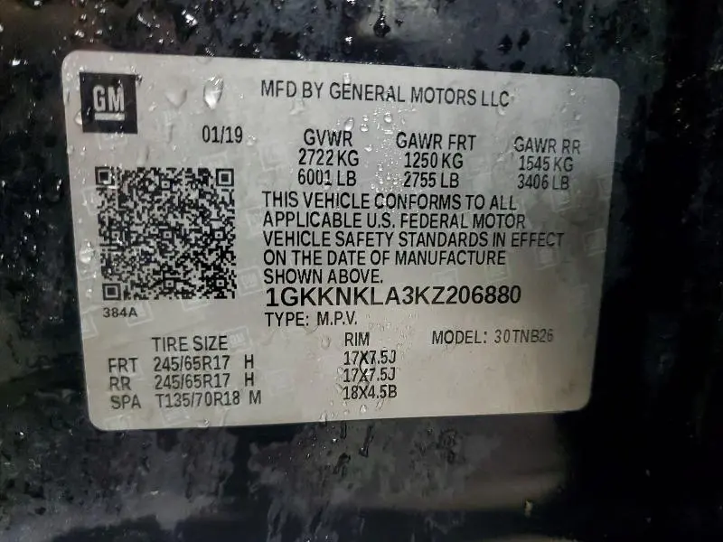 2019 GMC ACADIA SLE  