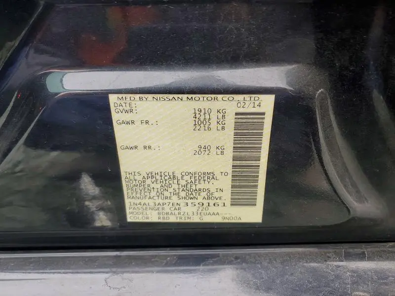 2014 NISSAN ALTIMA 2.5  