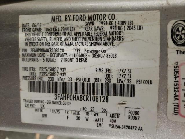 2012 FORD FUSION SE