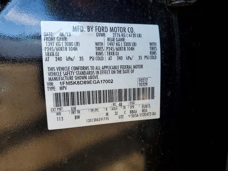 2014 FORD EXPLORER XLT  
