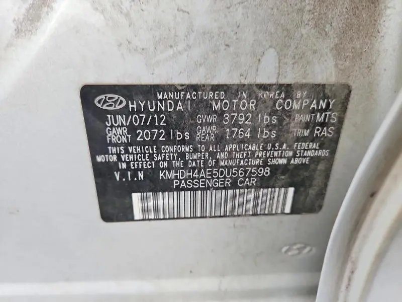 2013 HYUNDAI ELANTRA GLS  