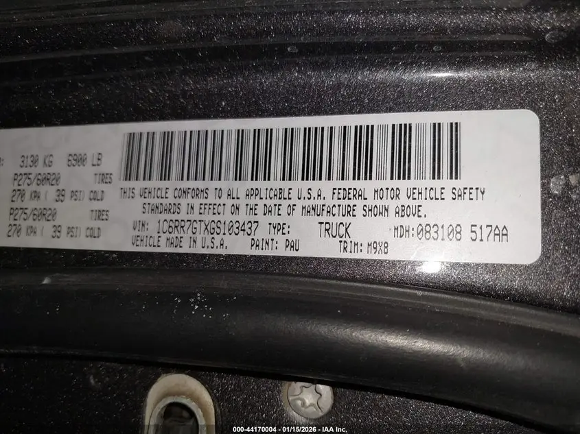 2016 RAM 1500 BIG HORN