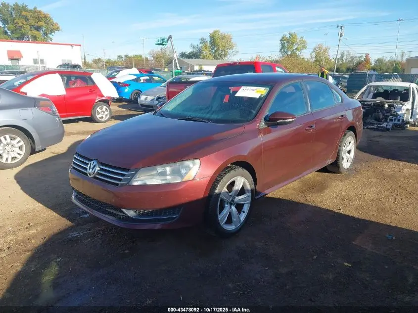 2012 VOLKSWAGEN PASSAT 2.5L S