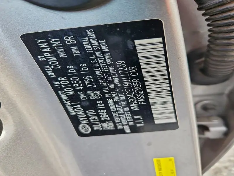 2011 HYUNDAI GENESIS 3.8L  