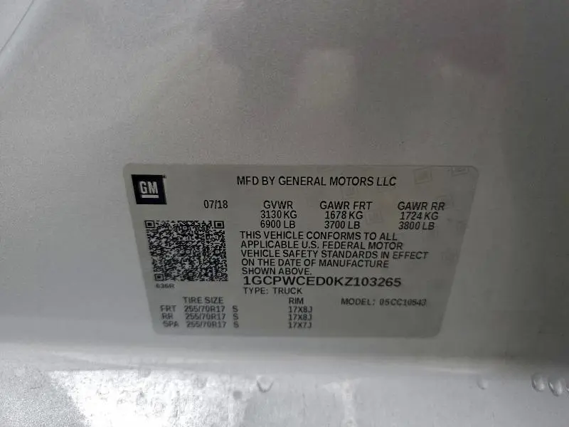 2019 CHEVROLET SILVERADO C1500 LT  