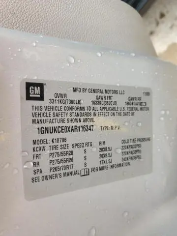 2010 CHEVROLET TAHOE K1500 LTZ  