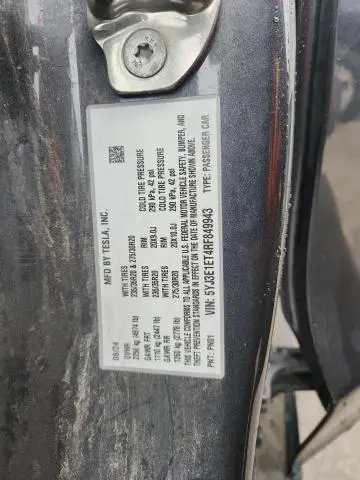 2024 TESLA MODEL 3   