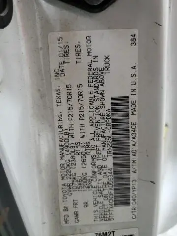 2015 TOYOTA TACOMA ACCESS CAB  