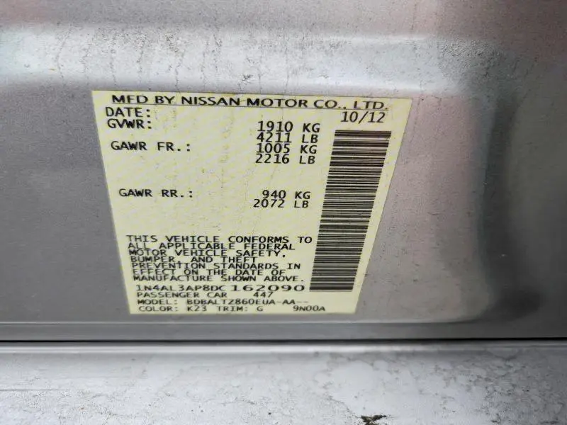 2013 NISSAN ALTIMA 2.5  