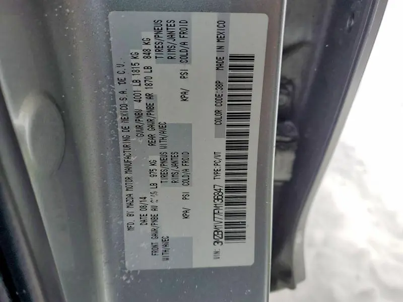 2015 MAZDA 3 TOURING  