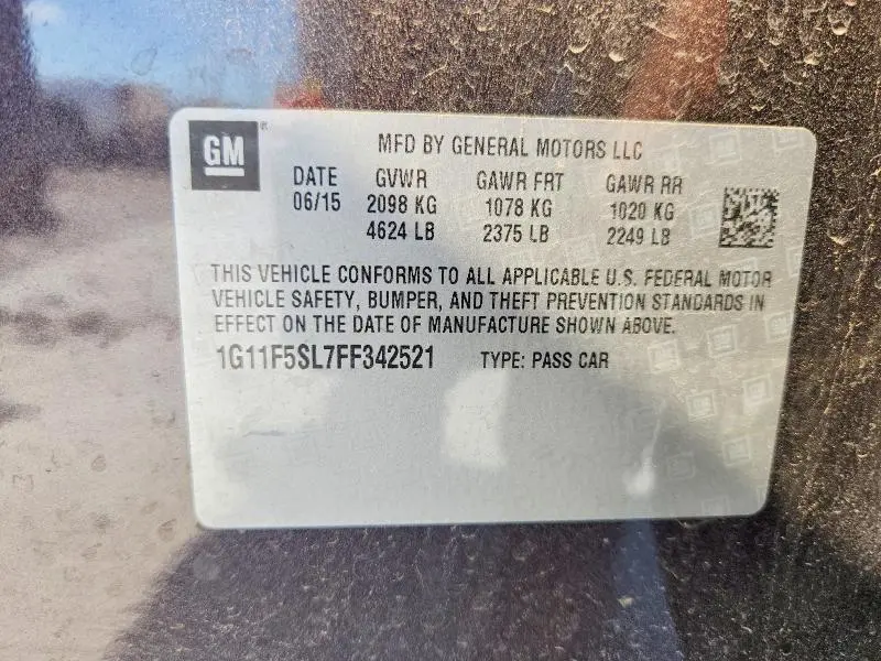 2015 CHEVROLET MALIBU LTZ  