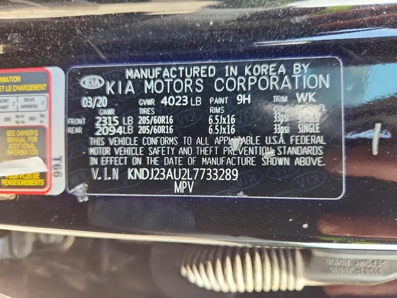 2020 KIA SOUL S  