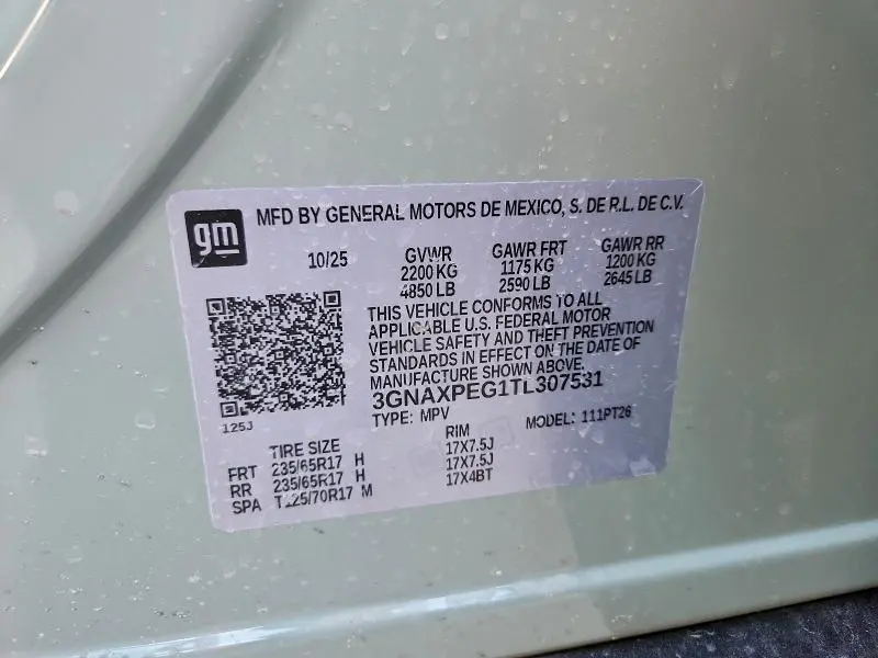 2026 CHEVROLET EQUINOX LT  