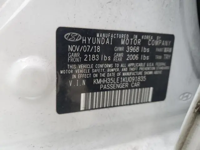 2019 HYUNDAI ELANTRA GT 
