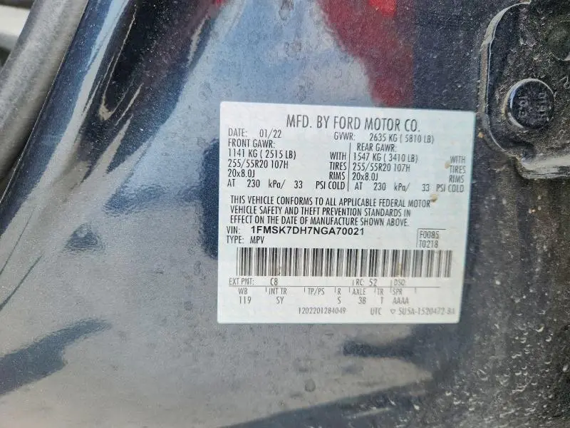 2022 FORD EXPLORER XLT  