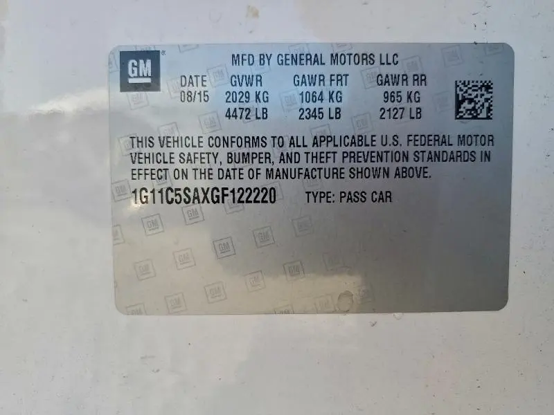 2016 CHEVROLET MALIBU LIMITED LT  