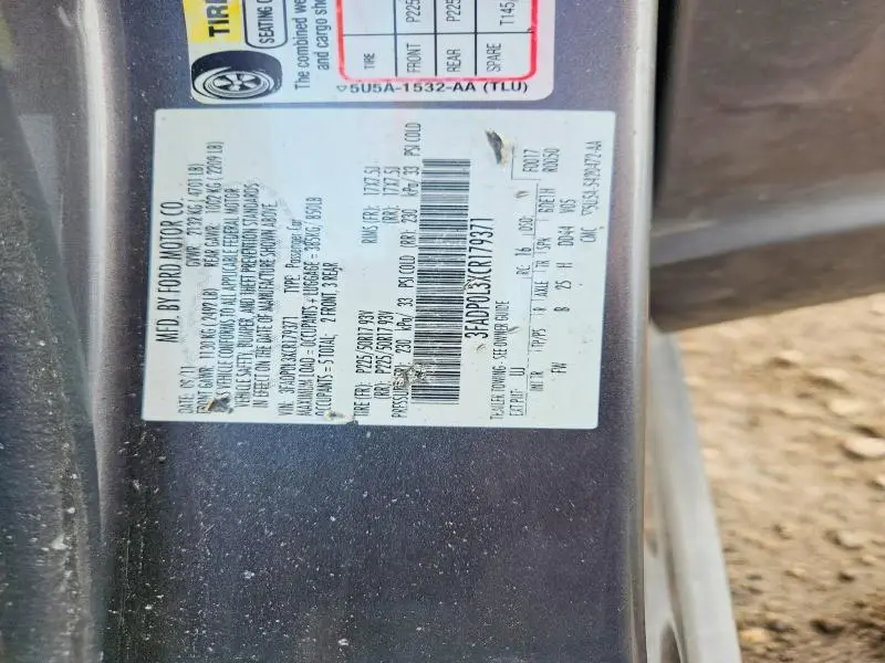 2012 FORD FUSION   