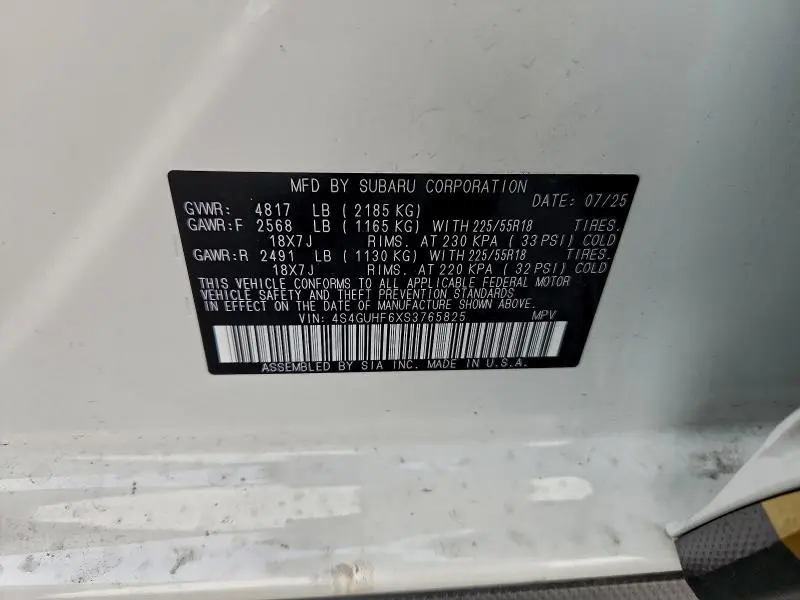 2025 SUBARU CROSSTREK SPORT  