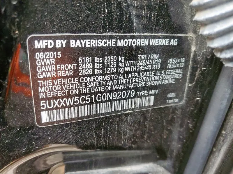 2016 BMW X4 XDRIVE35I  