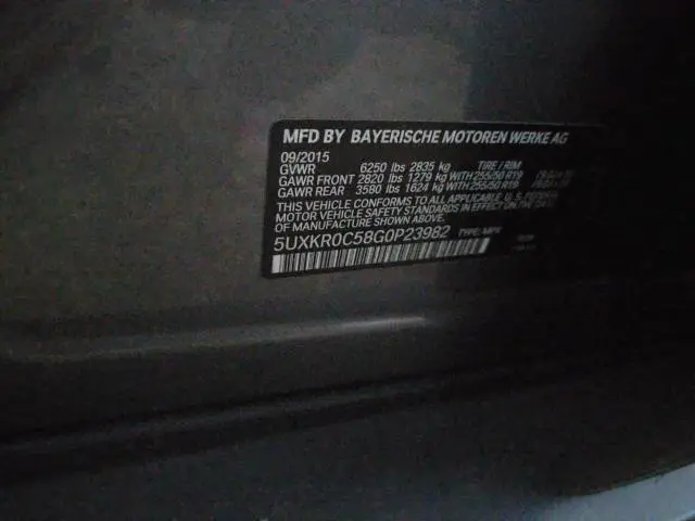 2016 BMW X5 XDRIVE35I  