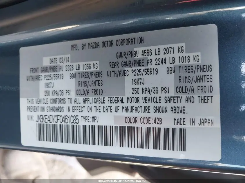 2015 MAZDA CX-5 GRAND TOURING