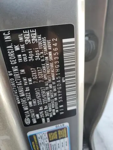 2017 KIA SORENTO LX  