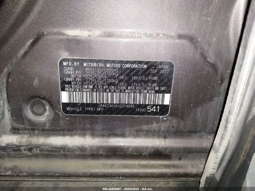 2018 MITSUBISHI OUTLANDER SE