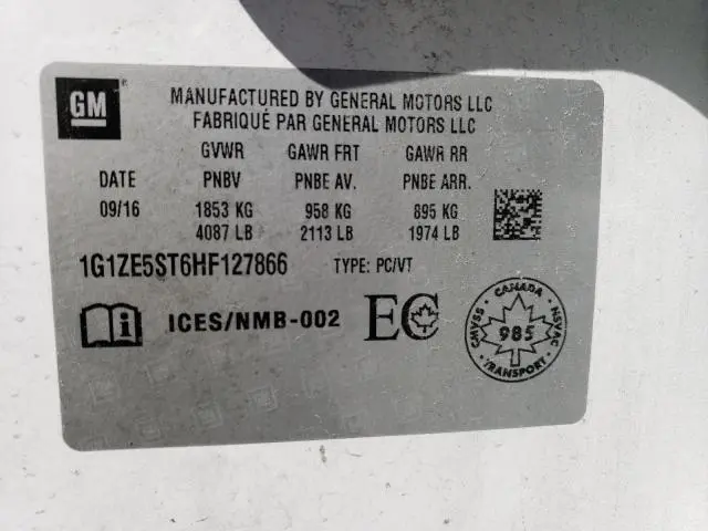 2017 CHEVROLET MALIBU LT  