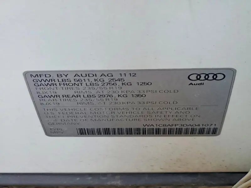 2013 AUDI Q5 PREMIUM HYBRID  