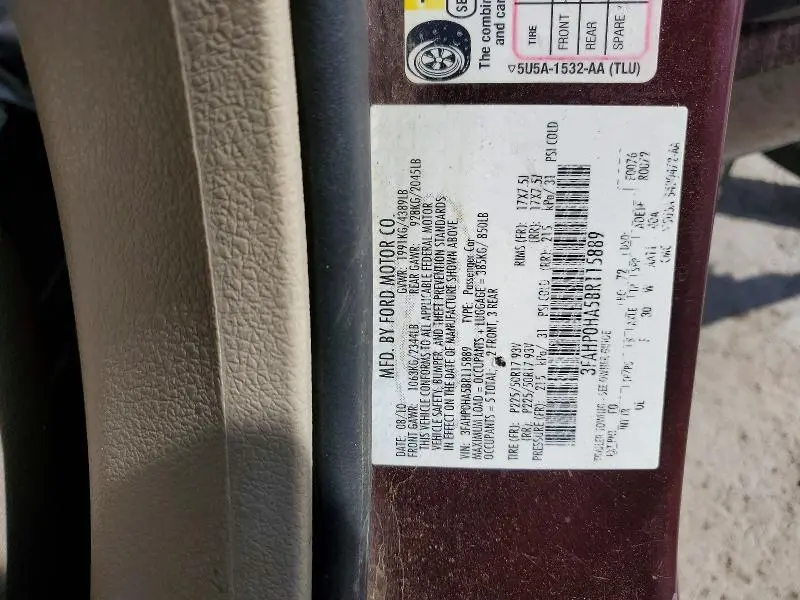 2011 FORD FUSION SE  