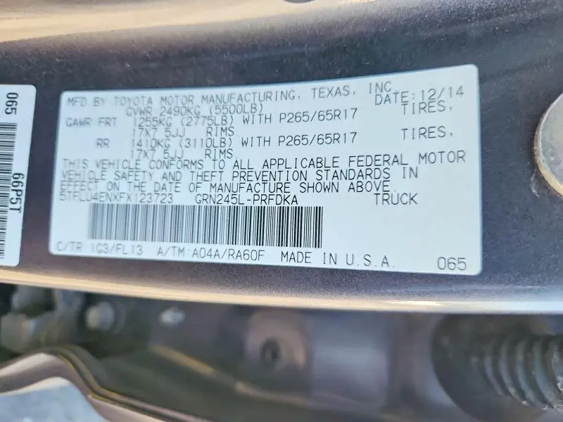 2015 TOYOTA TACOMA V6  