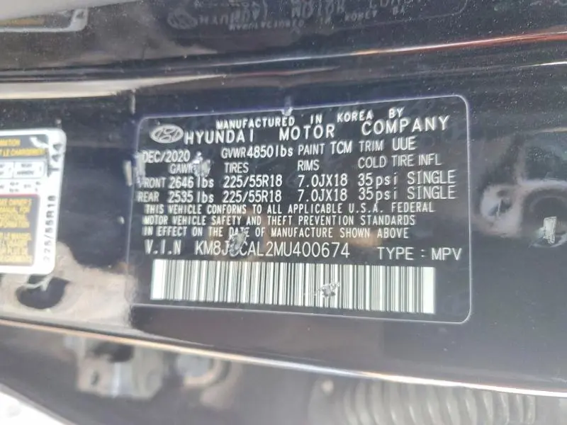 2021 HYUNDAI TUCSON ULTIMATE  