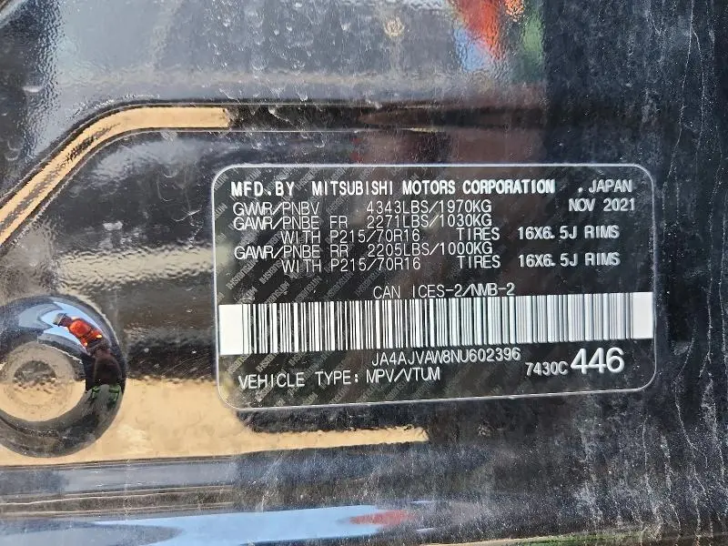2022 MITSUBISHI RVR SE  