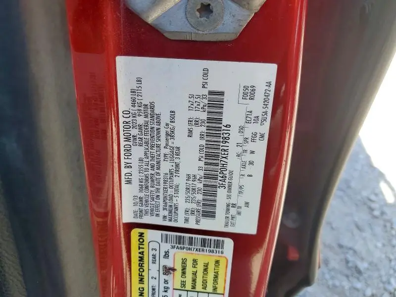 2014 FORD FUSION SE  
