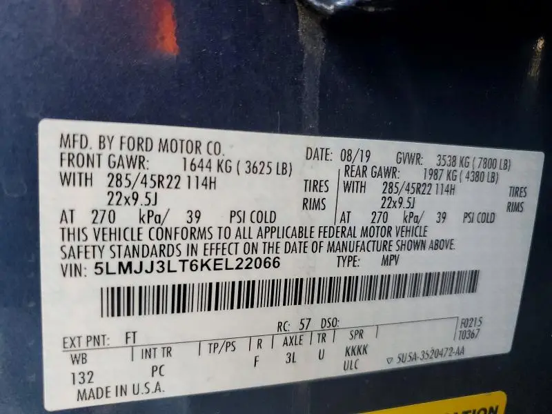 2019 LINCOLN NAVIGATOR L RESERVE  