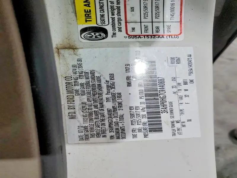 2012 FORD FUSION SE  