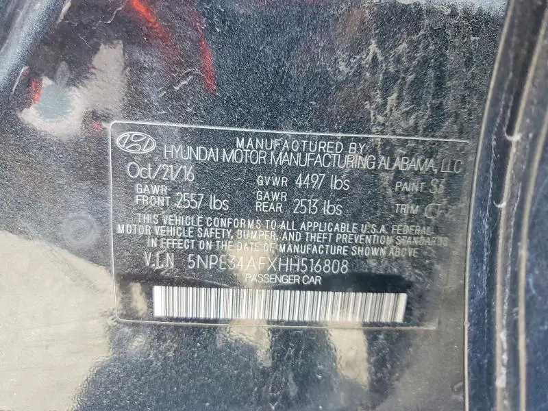 2017 HYUNDAI SONATA SPORT  