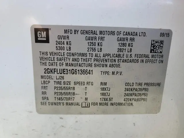 2016 GMC TERRAIN SLT  