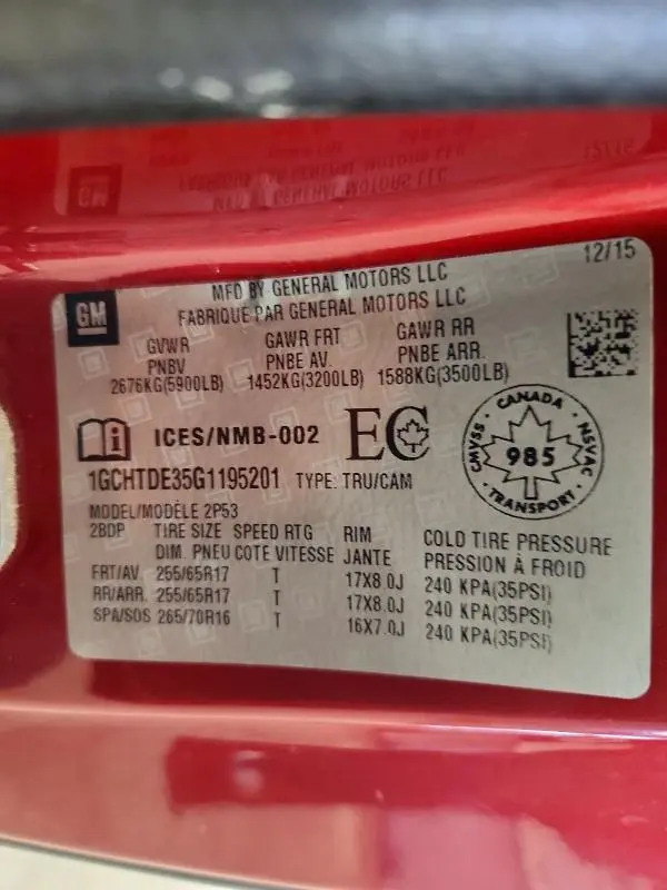 2016 CHEVROLET COLORADO Z71  