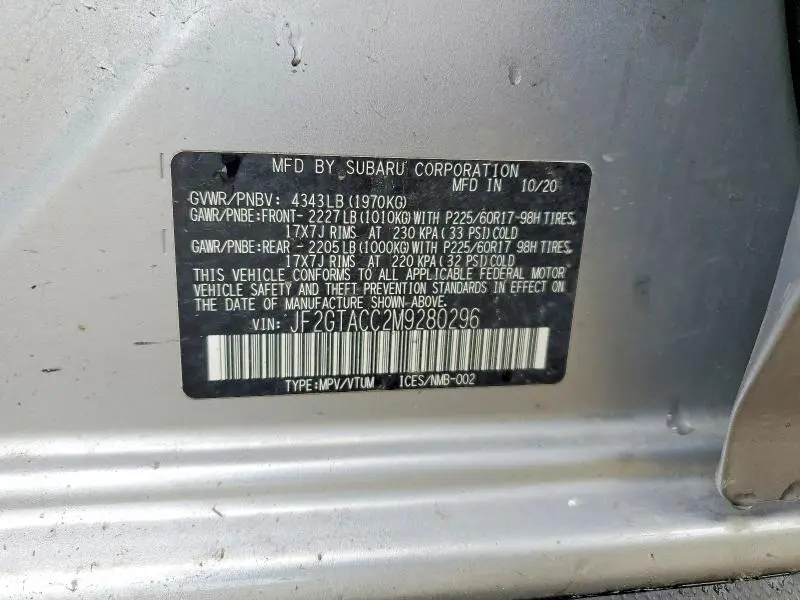 2021 SUBARU CROSSTREK PREMIUM  