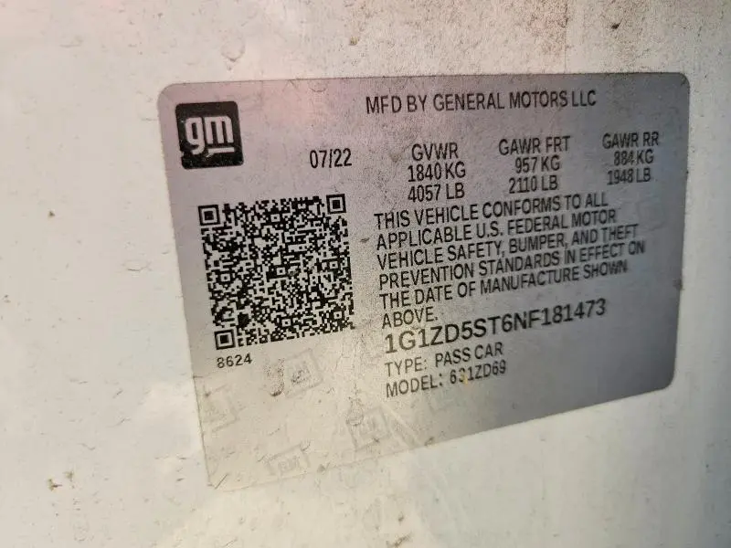 2022 CHEVROLET MALIBU LT  