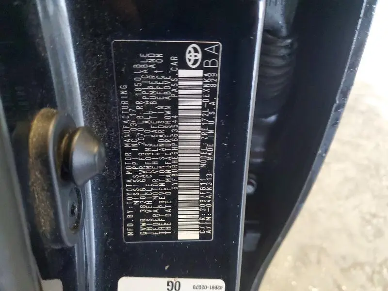 2017 TOYOTA COROLLA L  