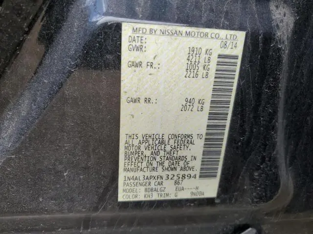 2015 NISSAN ALTIMA 2.5  