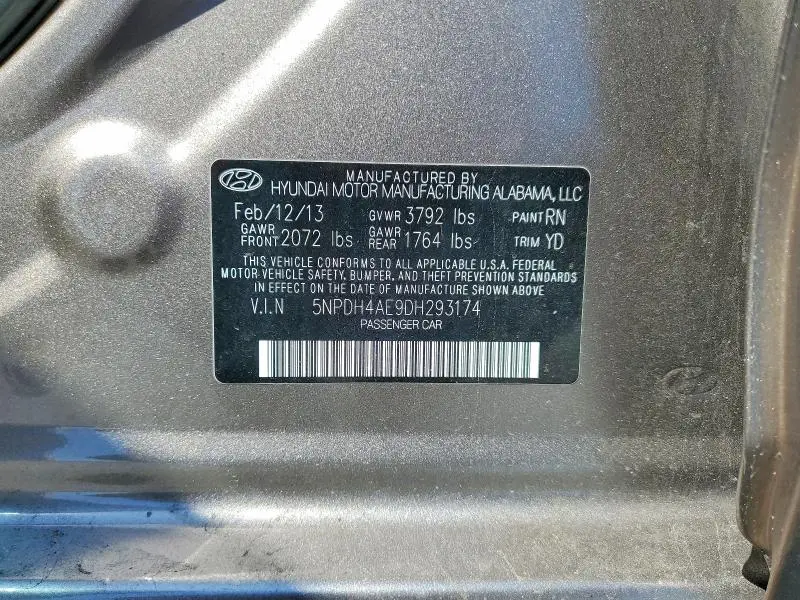 2013 HYUNDAI ELANTRA GLS  