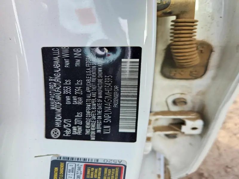 2021 HYUNDAI ELANTRA SEL  