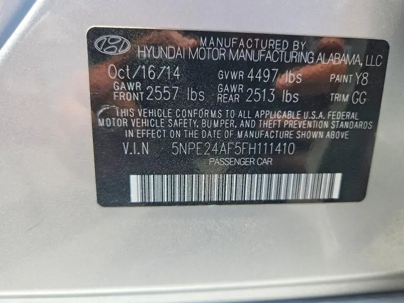 2015 HYUNDAI SONATA SE  