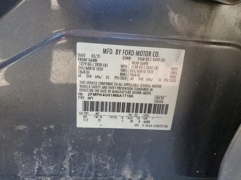 2021 FORD EDGE SE  