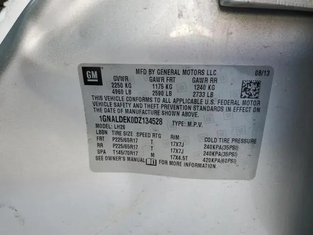 2013 CHEVROLET EQUINOX LT  