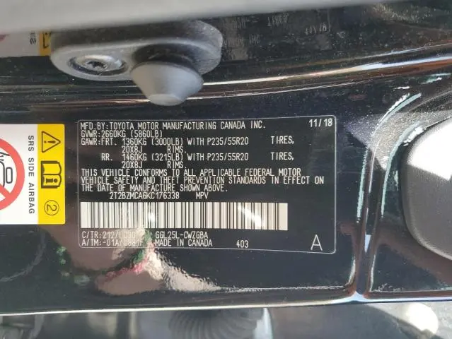 2019 LEXUS RX 350 BASE