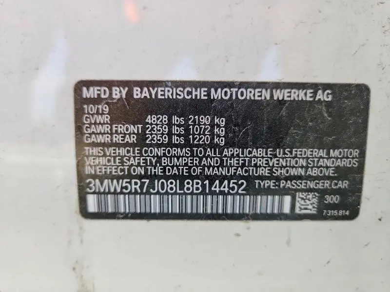 2020 BMW 330XI   